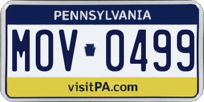 PA license plate MOV0499