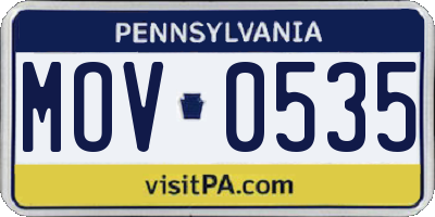 PA license plate MOV0535