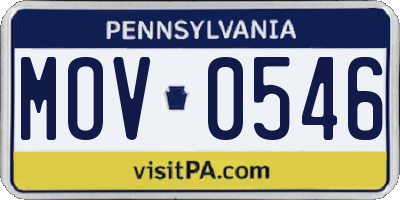 PA license plate MOV0546
