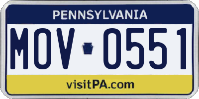 PA license plate MOV0551