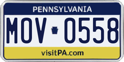PA license plate MOV0558