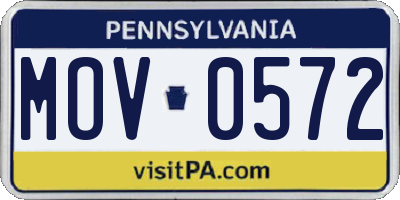 PA license plate MOV0572