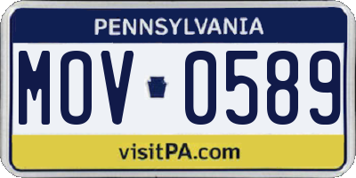 PA license plate MOV0589