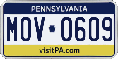 PA license plate MOV0609