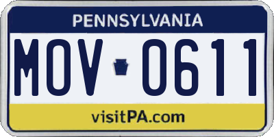 PA license plate MOV0611