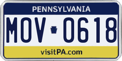 PA license plate MOV0618