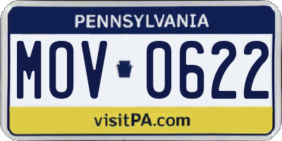 PA license plate MOV0622