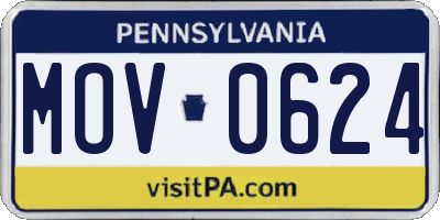 PA license plate MOV0624