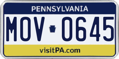PA license plate MOV0645