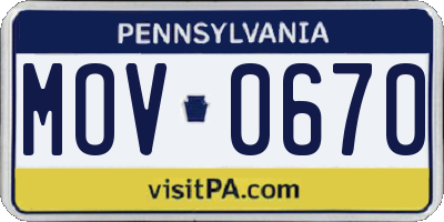 PA license plate MOV0670