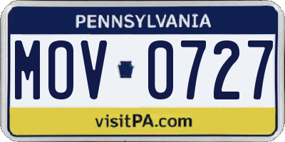 PA license plate MOV0727
