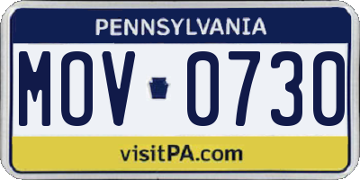 PA license plate MOV0730