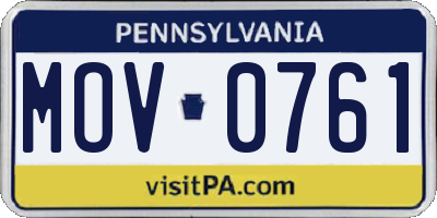 PA license plate MOV0761