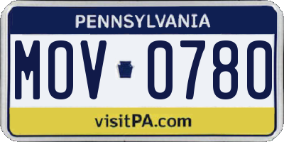 PA license plate MOV0780