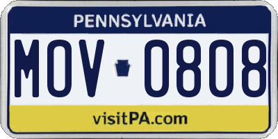PA license plate MOV0808