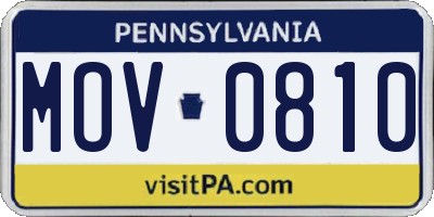 PA license plate MOV0810
