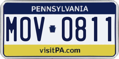 PA license plate MOV0811
