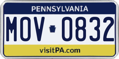 PA license plate MOV0832