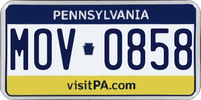 PA license plate MOV0858