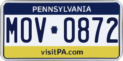 PA license plate MOV0872