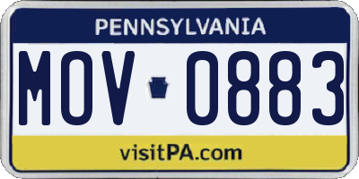 PA license plate MOV0883