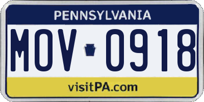 PA license plate MOV0918