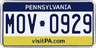 PA license plate MOV0929