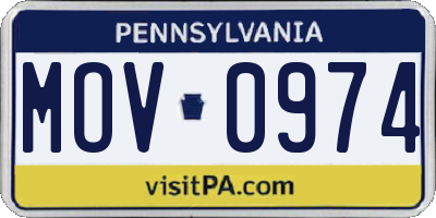 PA license plate MOV0974