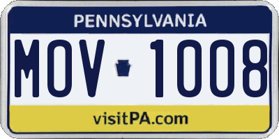 PA license plate MOV1008