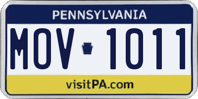 PA license plate MOV1011
