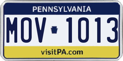 PA license plate MOV1013