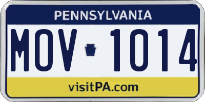 PA license plate MOV1014