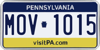 PA license plate MOV1015