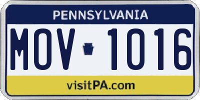 PA license plate MOV1016