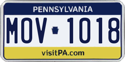 PA license plate MOV1018