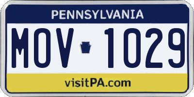 PA license plate MOV1029