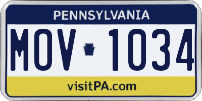 PA license plate MOV1034