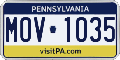 PA license plate MOV1035