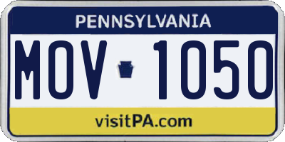 PA license plate MOV1050