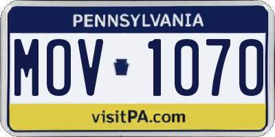 PA license plate MOV1070