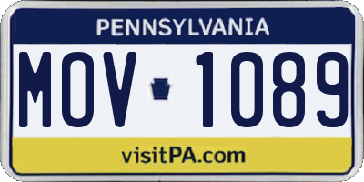 PA license plate MOV1089