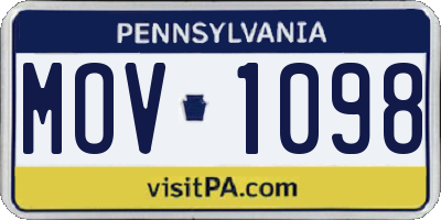 PA license plate MOV1098