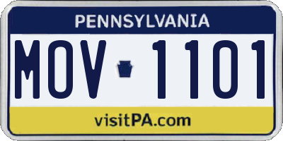PA license plate MOV1101