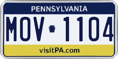 PA license plate MOV1104