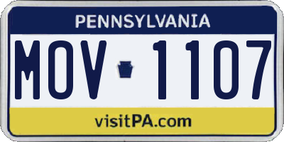PA license plate MOV1107