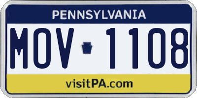 PA license plate MOV1108