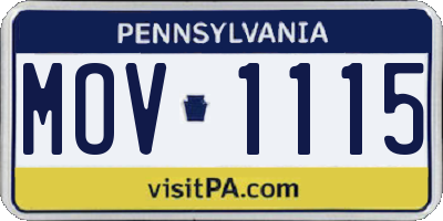 PA license plate MOV1115