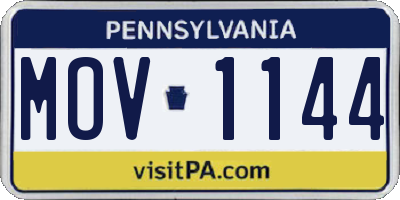 PA license plate MOV1144