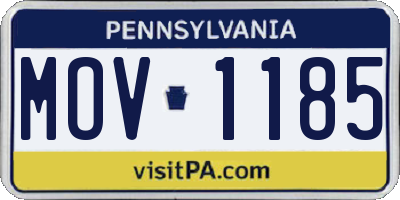 PA license plate MOV1185