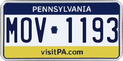 PA license plate MOV1193